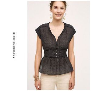 Anthropologie Merce Polka Dot peplum